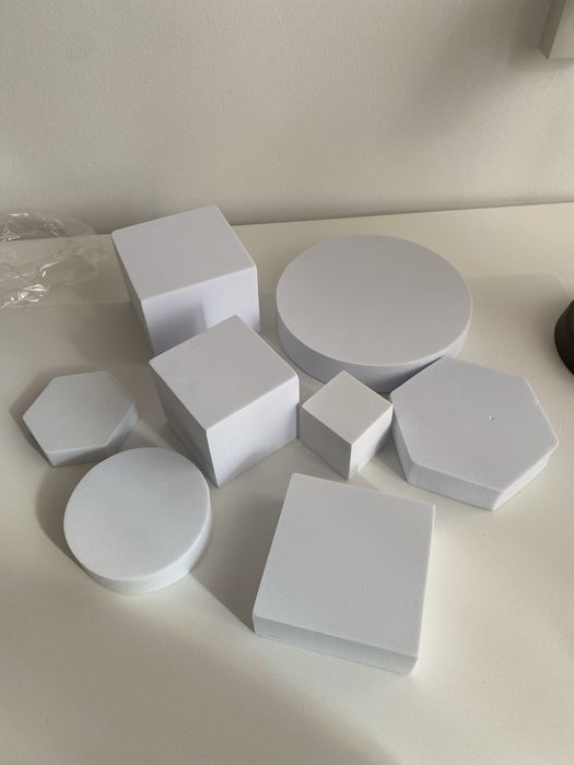 Комплект бели кубове от стиропор