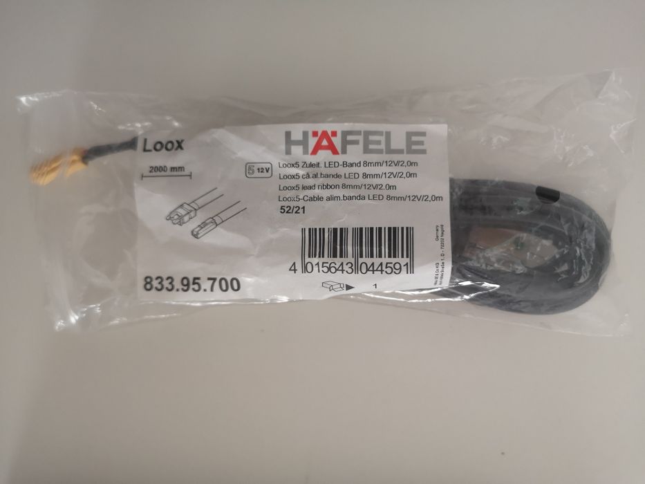 Sursa Led 12v Hafele 30w  cu senzor de prezenta, cablu led și cablu al