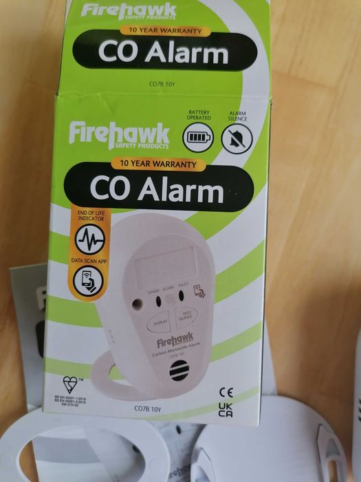 Detector Monoxid de Carbon Firehawk CO7B-10Y | Baterie Litiu 10 Ani | Alarmă CO | Nou