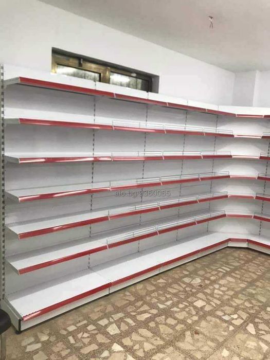 Професионални стелажи за магазин (120кг на рафт) и ъглови стелажи НОВИ