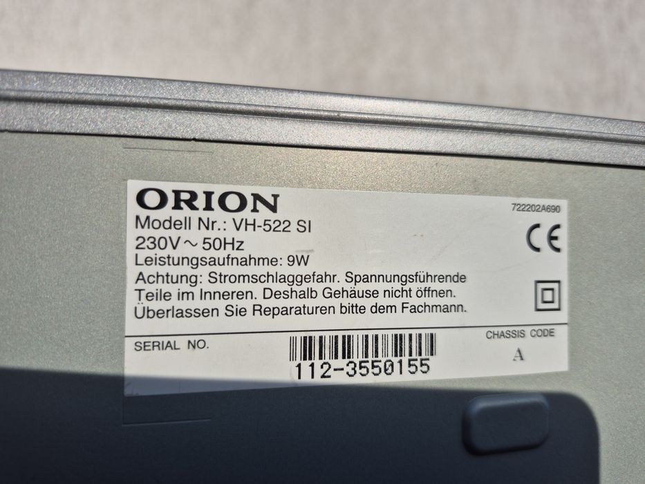 Vând  video recorder marca Orion model  VH-522-SI