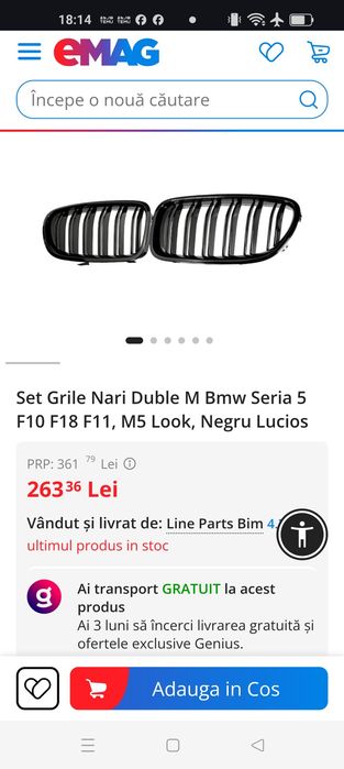 Vând grile BMW nari duble M