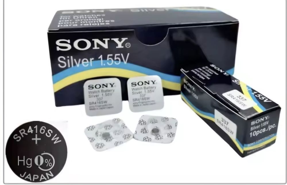 Baterii originale SONY 337 (SR416SW) 1,55 v pentru căști japoneze de toate tipurile