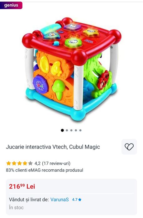 Jucarie interactiva Cubul Magic Vtech
