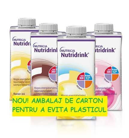 Nutricia Nutridrink 24x200ml capsuni, vanilie, ciocolata