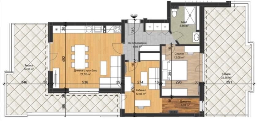 Продава се Тристаен апартамент в Пловдив, Остромила - 144 кв.м за 617 €/кв.м - Снимка #1