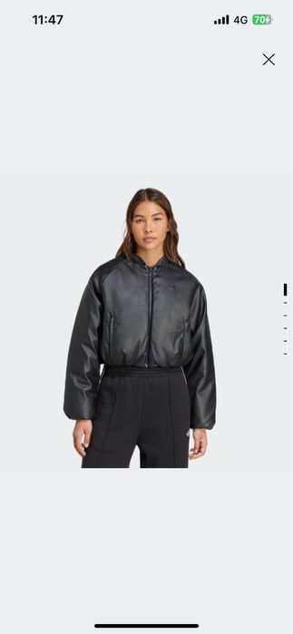 Куртка Adidas Зимний бомбер Pleather Bomber Synthetic Down