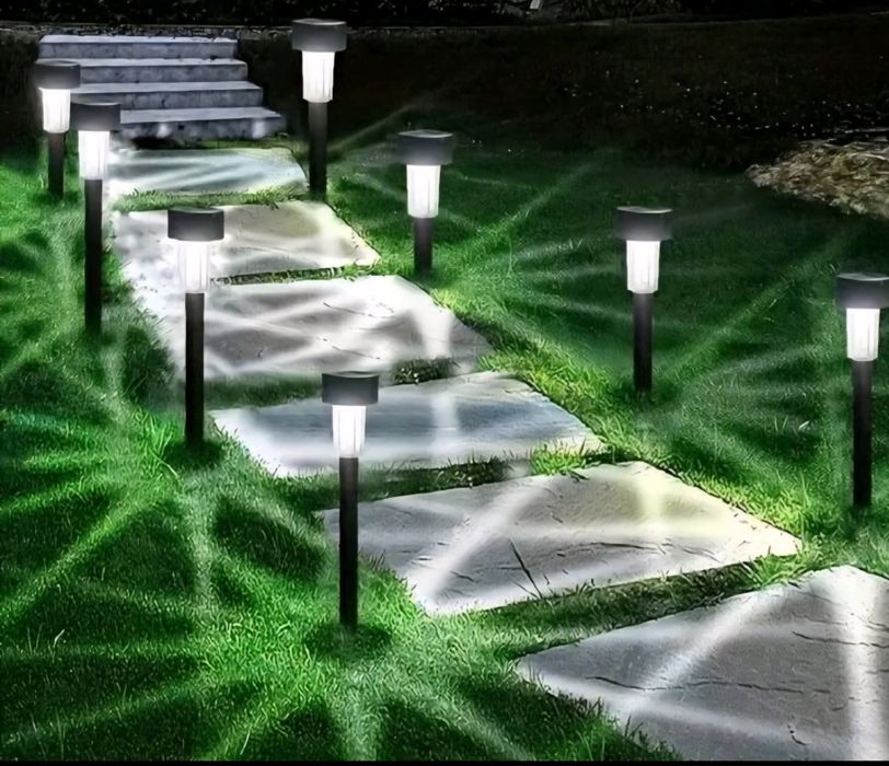Соларни LED лампи за стълби и алея 10бр,против комари  за стена и маса
