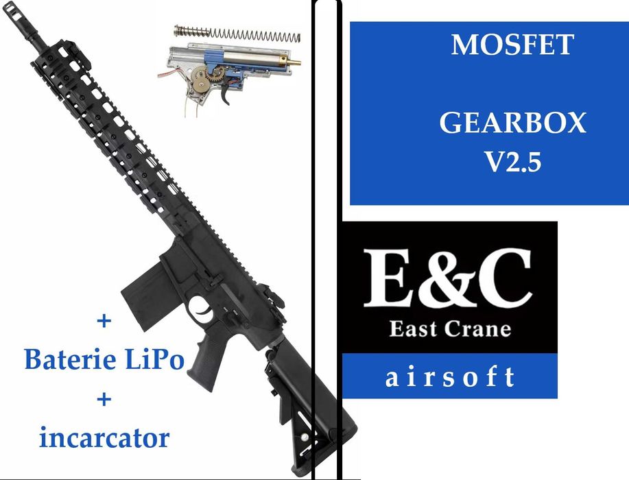 Pusca Asalt Putere Mare East Crane EC-909 Semi-Automatic MOSFET AEG