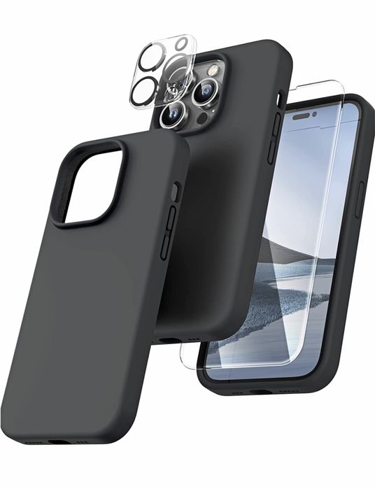 Iphone 14/15/16/PRO/MAX/PLUS Husa Ingen Case Alcantara + Folie Sticla