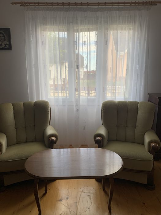 Vand set fotolii si comoda lemn masiv de cires