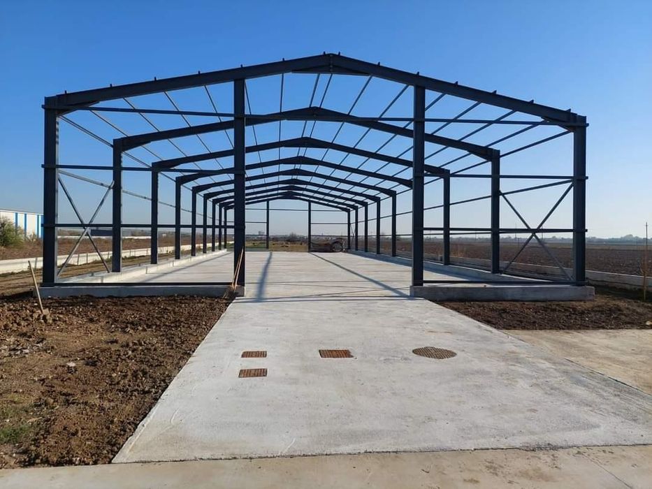 Vând hală metalică 10x25 din profile IPE