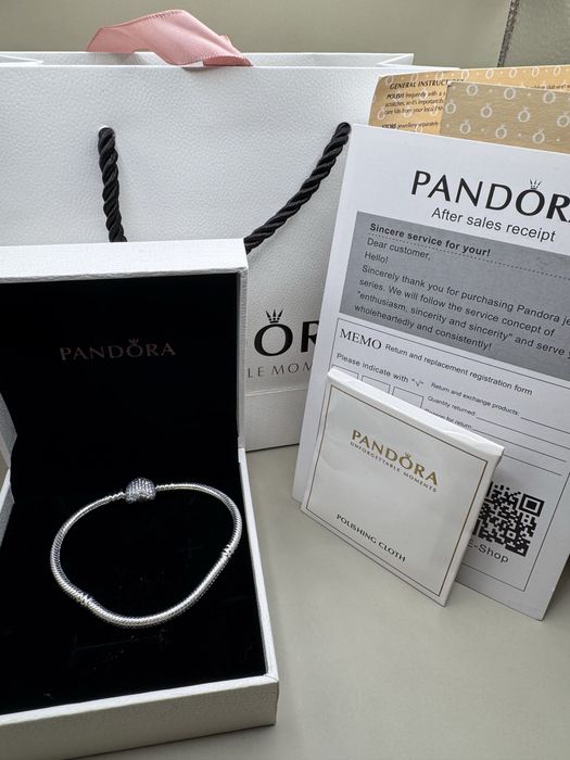 Bratara pandora inimoaea stralucitoare 18 cm