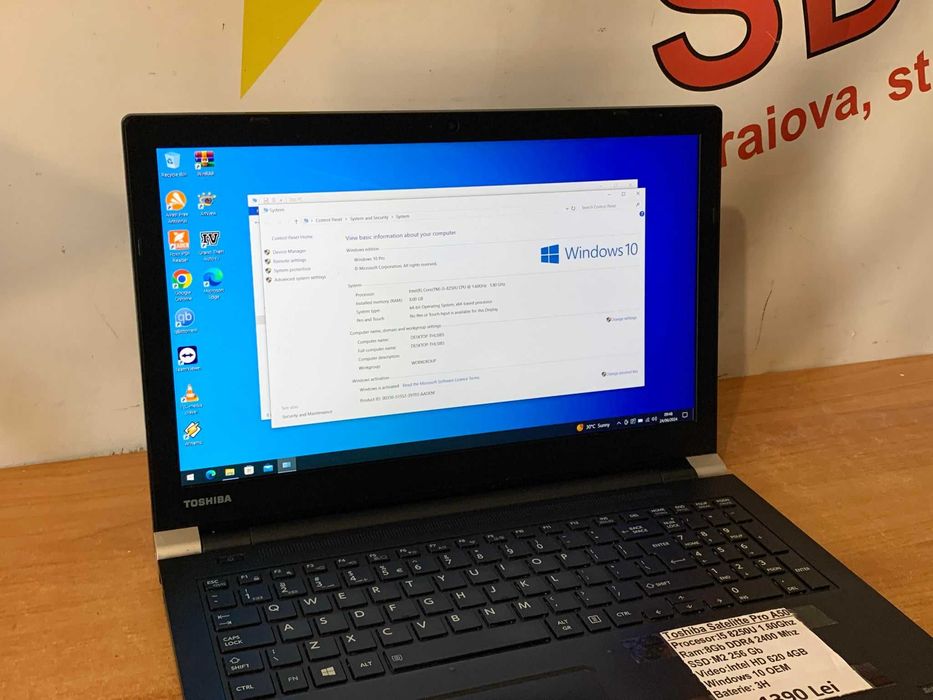Laptop Toshiba Satelitte Pro A50, i5 8250U,8GB RAM, 256GB SSD M2 NvMe