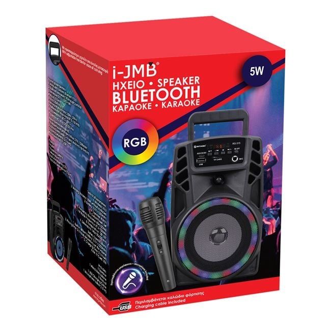 Boxa Bluetooth Karaoke Portabila cu Microfon & LED