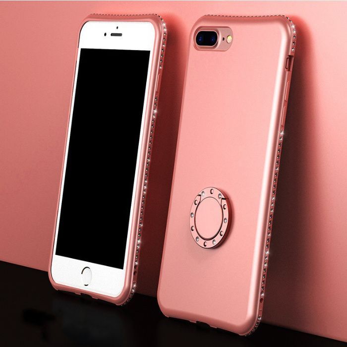 Husa + pietricele + inel magnetic iPhone 7 / 8 / SE 2020