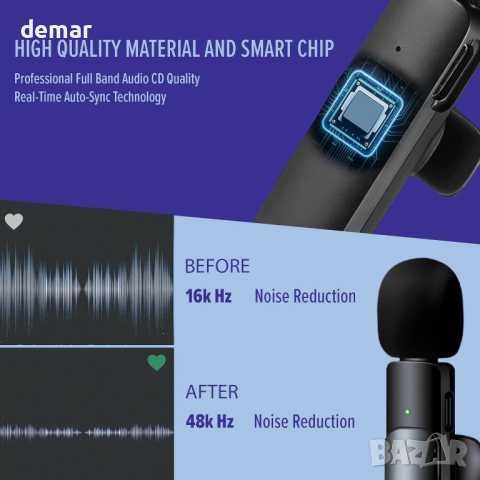 Безжичен микрофон ASILEX за iPhone, мини микрофон - 2 бр.