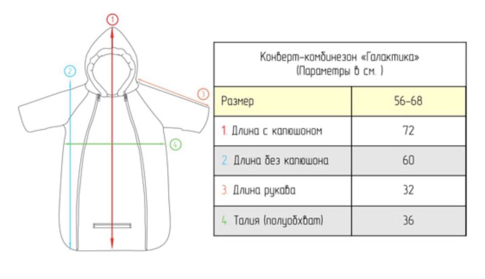 Детский конверт-комбинезон