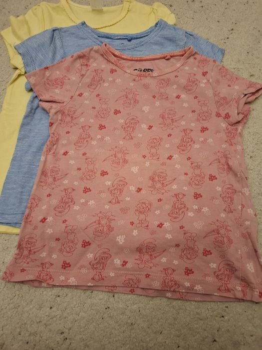 Vand tricouri fetite masura 104, Next, H&M, Disney, The Smurfs