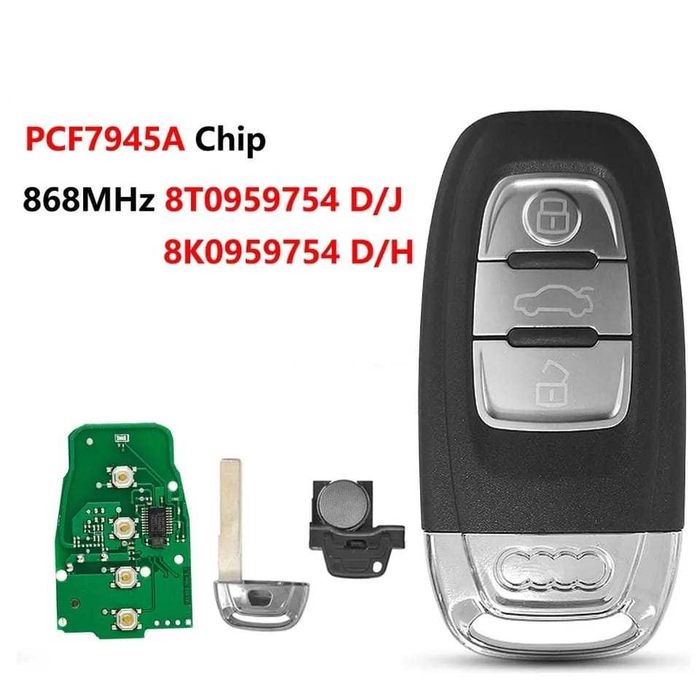 Cheie completa pentru Audi Q5 A4 A4L A5 A6 A7 A8 RS4 RS5 S4 S5 868MHZ