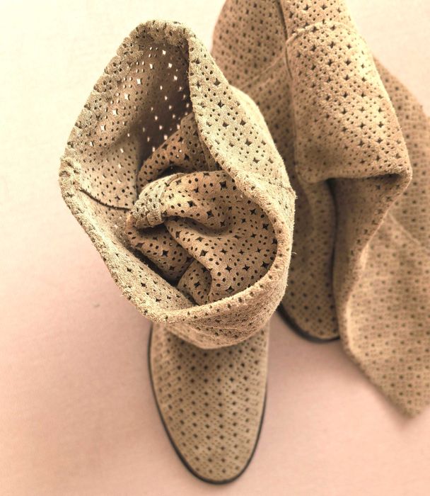 Cizme dama,  piele perforata, marimea 36