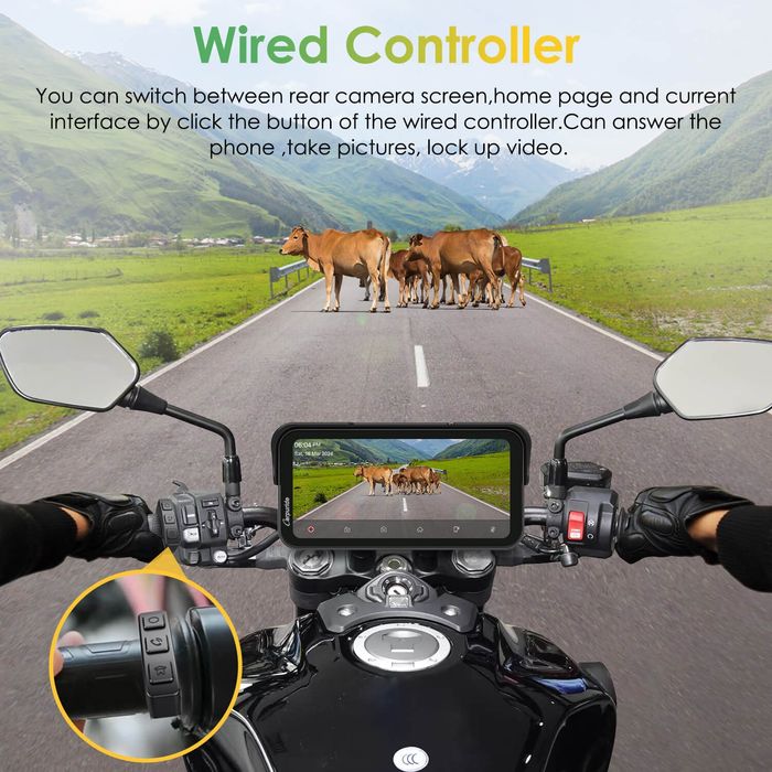 Carpuride W603D безжичен преносим стерео с HD двойни камери