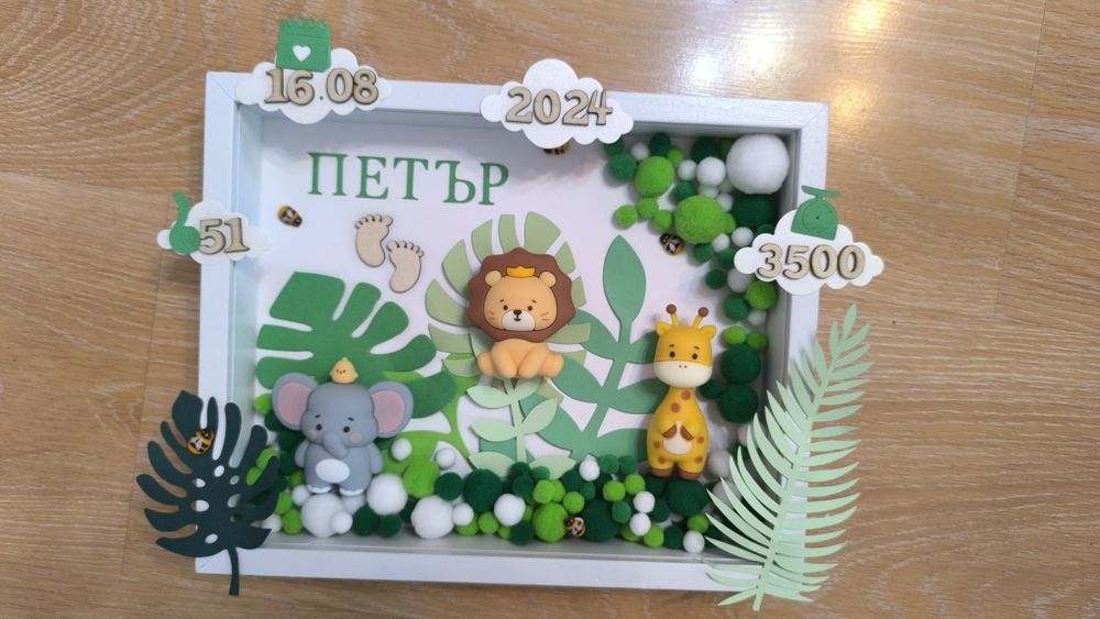 3D бебешка визитка