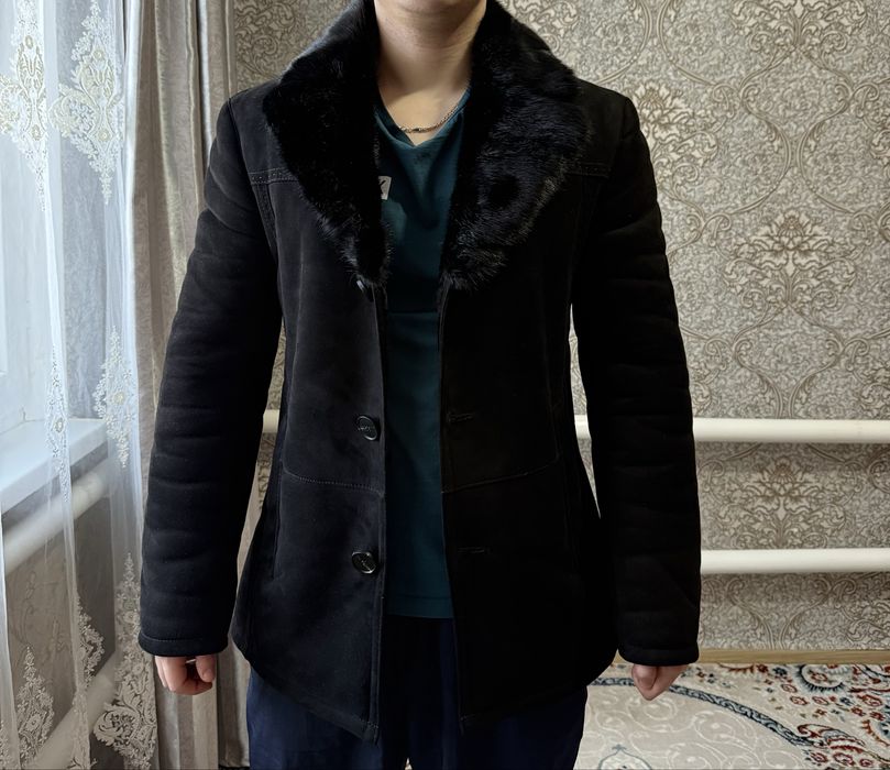 Прода мужскую дубленку с норковым воротником