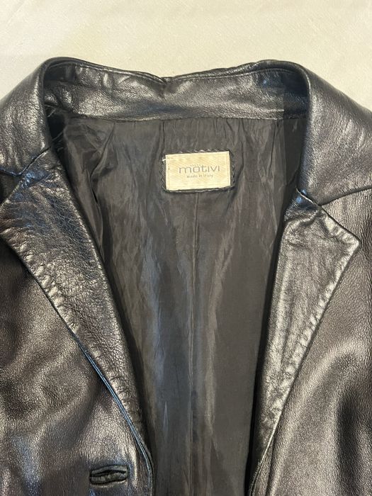 Черно кожено сако MOTIVI