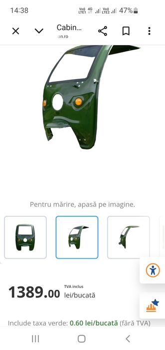 Cabina triciclu electric