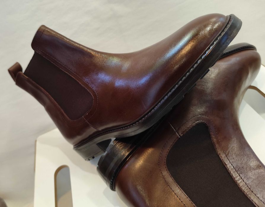 Ghete chelsea plain toe 41.5 42 Lavoratione Artigianale NOI piele nat