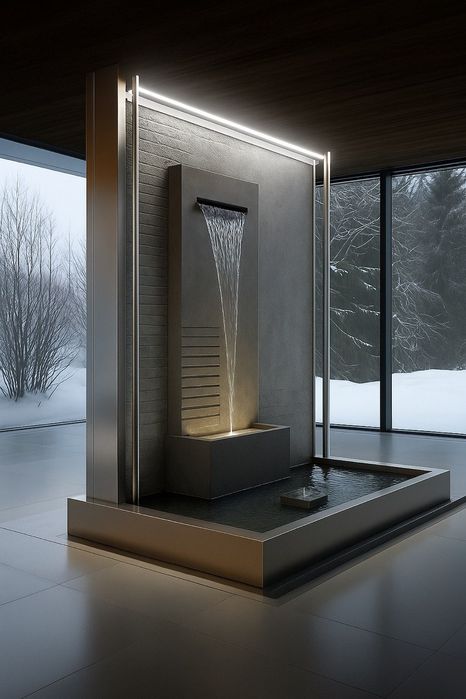 Водопад по стеклу ойнали шаршара