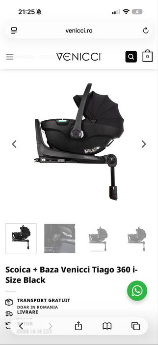 Scoica auto Venicci Tiago 360