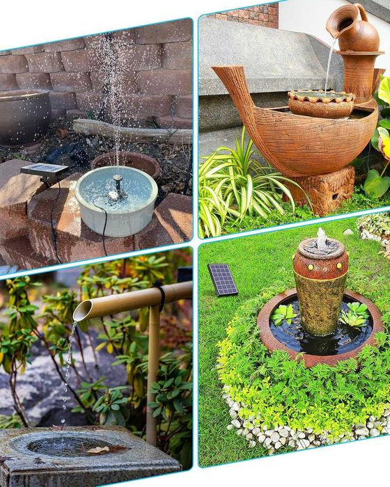 НОВ! Соларен фонтан Biling 2.5W – с филтър и 6 дюзи