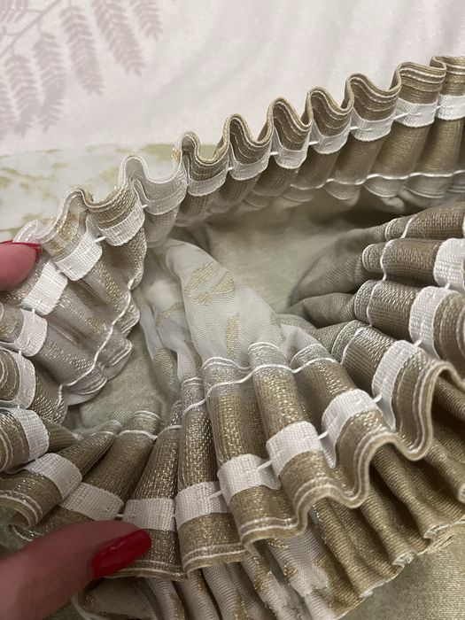 Перде 2,20 м зеленикаво-кафеникаво