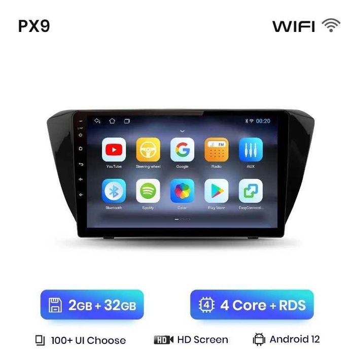 Navigatie android Skoda SUPERB 3 CarPlay AndroidAuto DSP SIM GPS USB