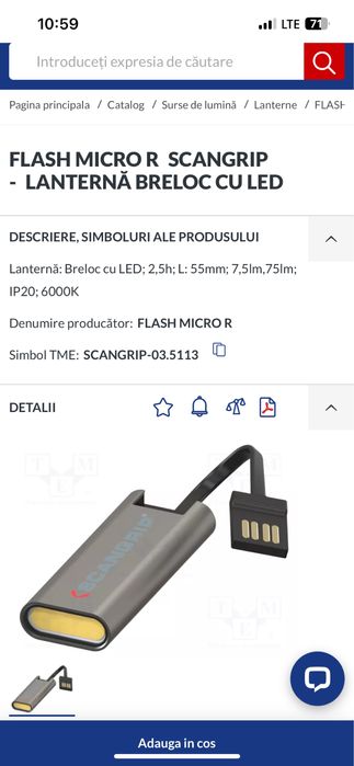 Lanterna breloc cu LED Scangrip