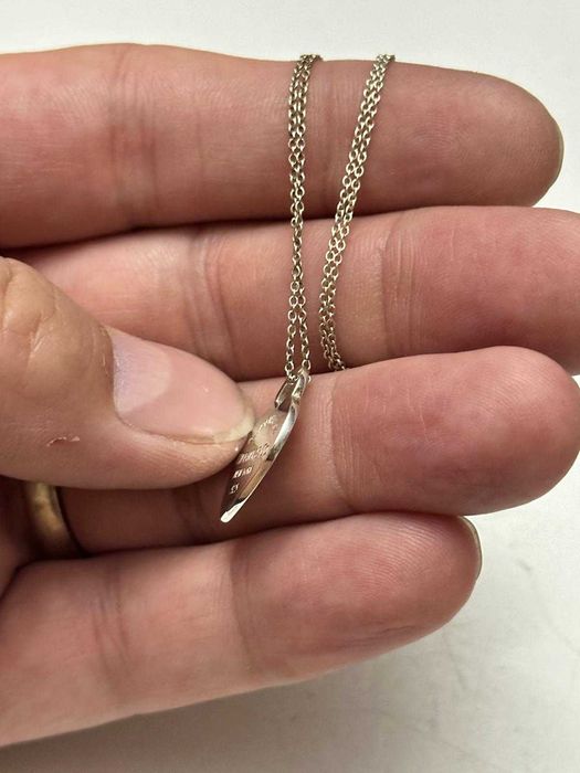 LANT + PANDANTIV ARGINT 925 - Inima - Return to TIFFANY - Original !