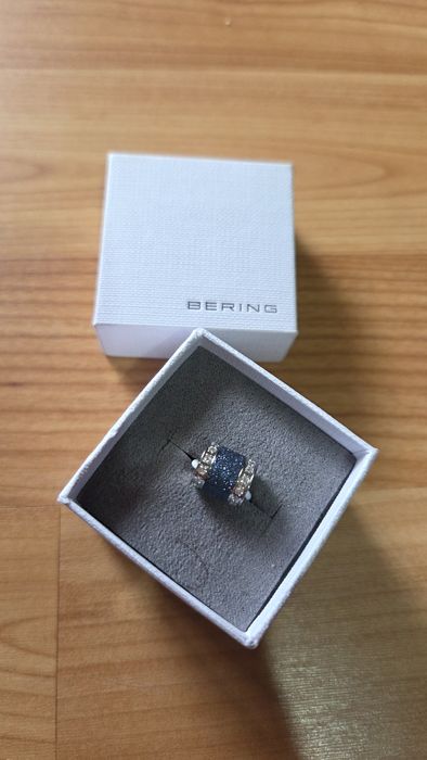 Charm BERING original Arctic Symphony albastru cu cristale