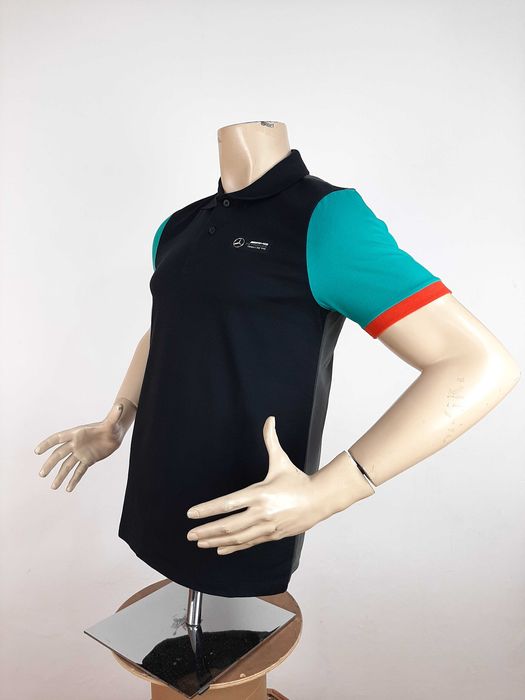 Mercedes-AMG Petronas - Оригинална мъжка тениска с яка размер S