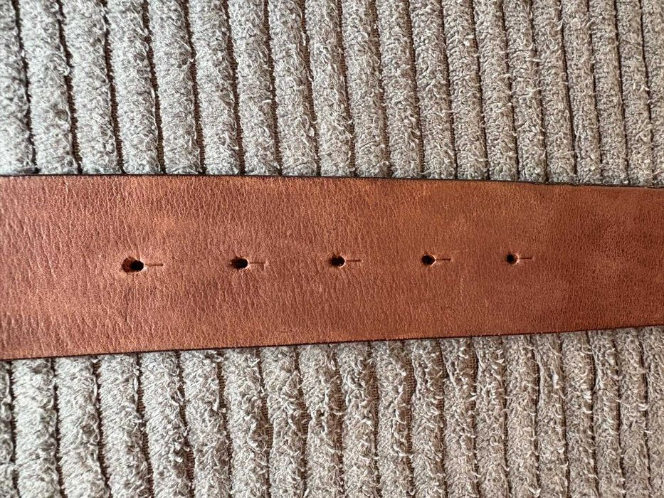 Чисто нов мъжки колан от естествена кожа Diesel с 3D катарама