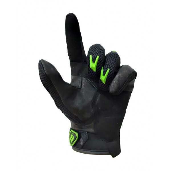 Ръкавици за мотор,ТЕКСТИЛ И КАРБОН, Зелен, L РАЗМЕР - 3900