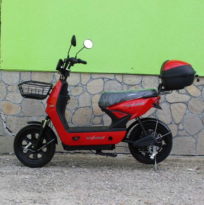 Двуместен електрически скутер с педали AK-Z6, 750W, 48V, N1, Red