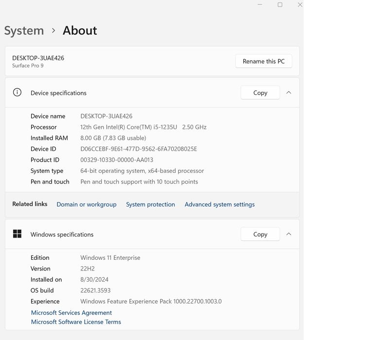 Microsoft Surface Pro 9 with keyboard - Nou