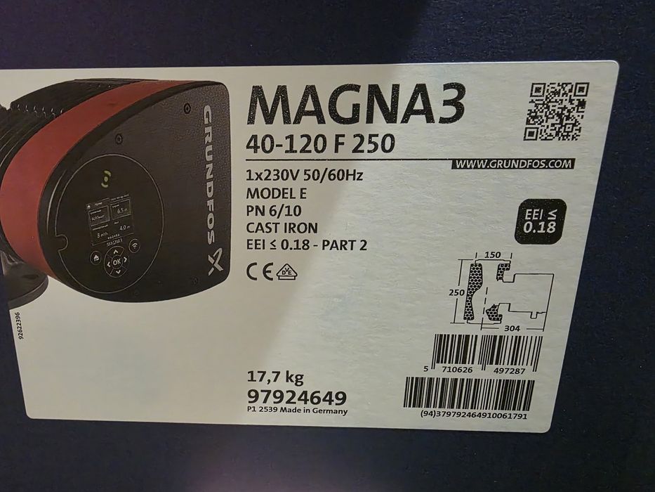 Циркулационна помпа Grundfos MAGNA3 40-120 F 250.