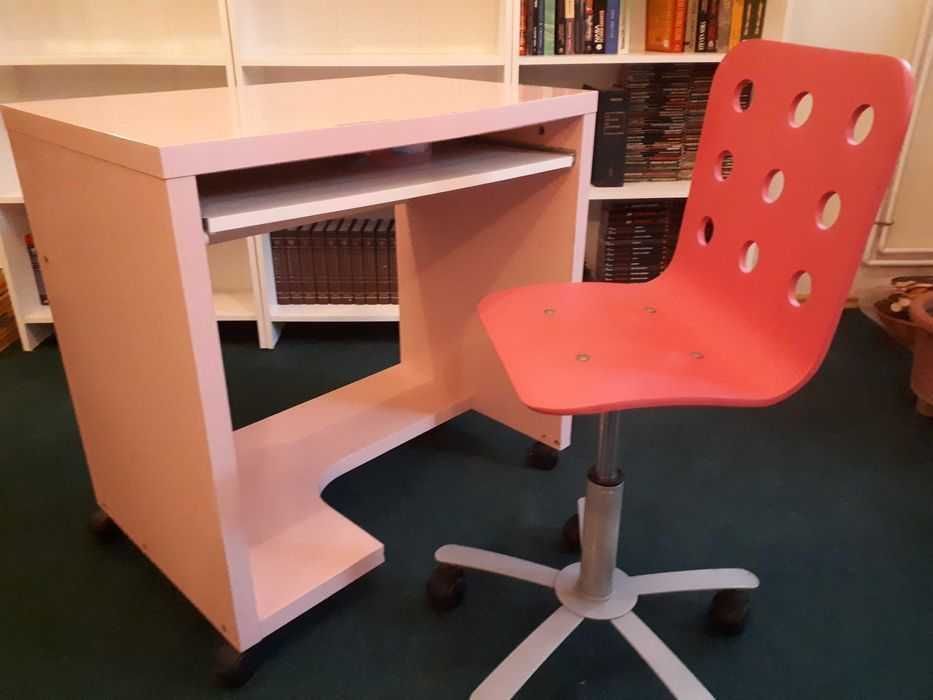 scaun de birou pentru copii, roz, Ikea