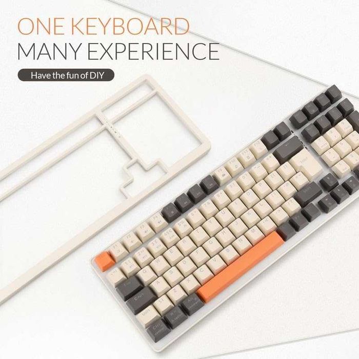 Механична геймърска клавиатура Rii, безжична 101 клавиша RGB подсветка