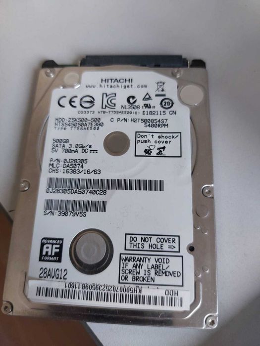 Жесткий диск 2,5 Hitachi 500gb