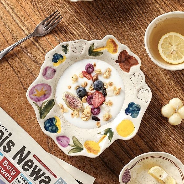 Hand-painted ceramic tableware