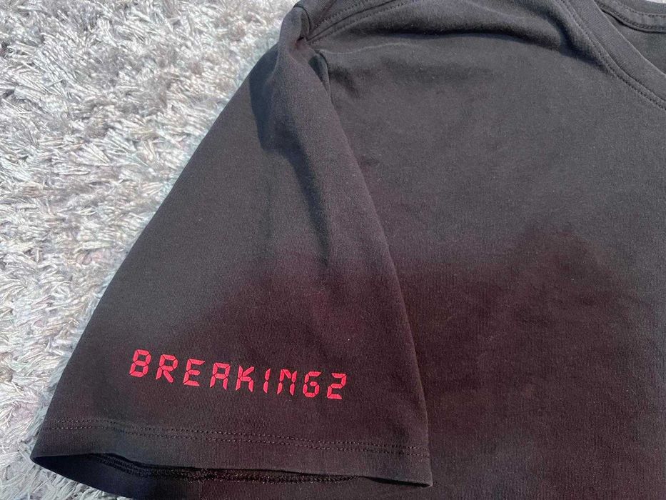 Nike "Breaking2" Neon Red Swoosh Tee - Black